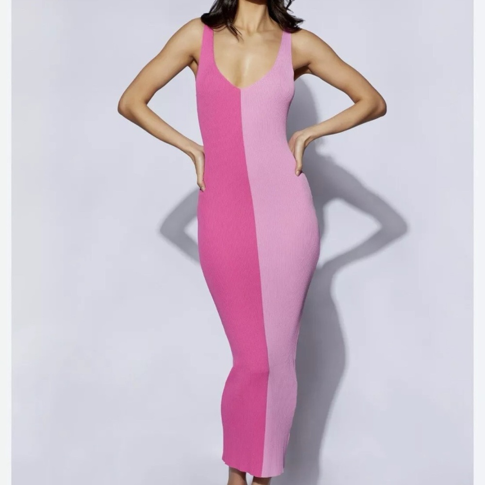 Meshki Two-Toned Pink & Red Dress XS